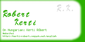 robert kerti business card